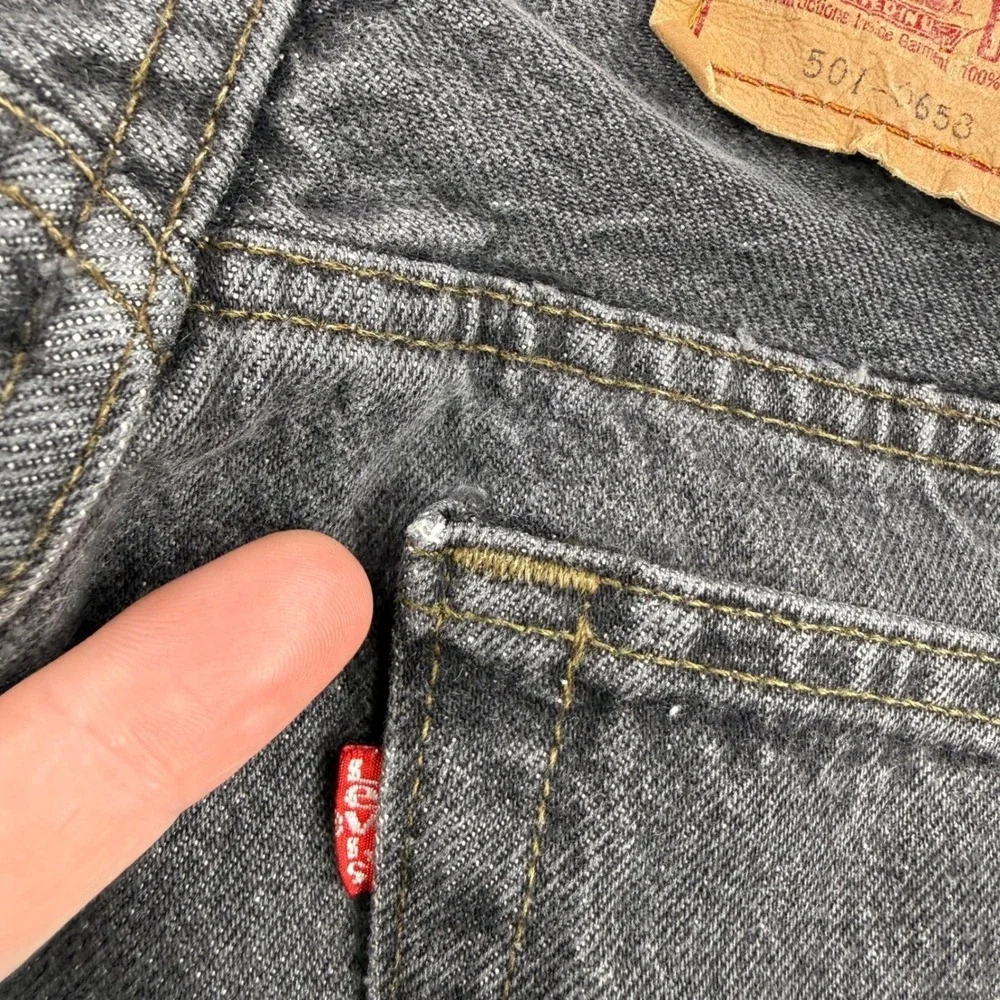 Vintage‎ Levis 501 Jeans Mens Fits 30x32 Black Button Fly 501-0658 Made in USA